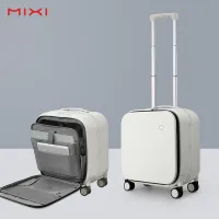 MIxi 18 Inch Women Front Opening Carry-on Suitcase Men Side Open Lightweight and Durable Aluminum Frame Trolley Case M9260