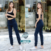 [Jogger pants] กางเกงขาจั้มผ้ายืดคอตตอน สีเรียบไม่มีกระเป๋า (เป้าซิป) J38/27 แนวเท่ๆ ใส่ได้ทั้งชายหญิงเนื้อผ้า ยืดหยุ่นสวมใส่สบายคล่องตัว