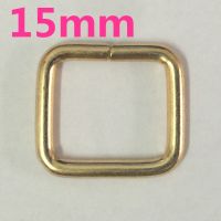 20pcs 15mm Gold Rectangle Metal Dee Ring D Webbing Belt Ribbon Buckle Strap Adjuster (Silver) Belts