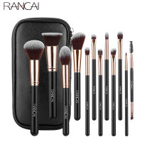 RANCAI 12pcs Makeup brushes set Professional High Quality Synthetic Hair Foundation Powder Contour Eyeshadow Make up Brush