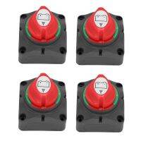 4X 3 Position Disconnect Isolator Master Switch, 12-60V Battery Power Cut Off Kill Switch, Fit for Car/Vehicle/RV/Boat