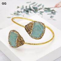 เครื่องประดับ GuaiGuai Amazonite Cz ปูชุบทอง