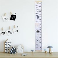 Hot Sale Nordic Children Height Ruler Hanging Canvas Growth Chart Kids Room Wall Decoration 2021