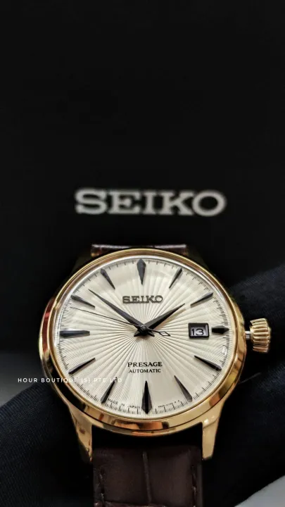 Seiko Presage Cocktail Time Cream Dial, PVD Gold Case Men's Automatic Dress  Watch SRPB44 SRPB44J1 | Lazada Singapore