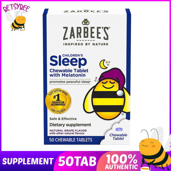Zarbee's Naturals Children's Sleep Chewable Tablet with Melatonin Grape
