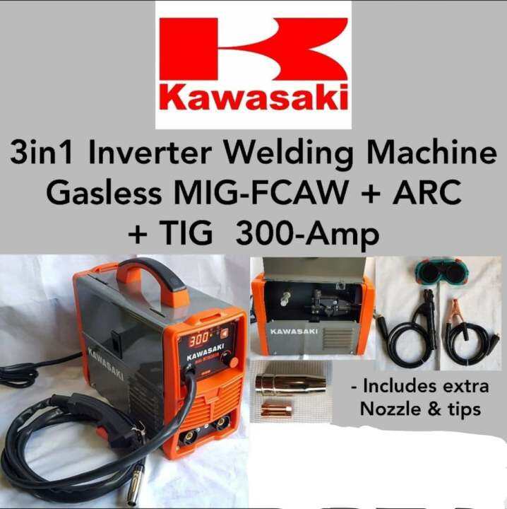 KAWASAKI 3N1(TIG,MMA,MIG) GASLESS WELDING MACHINE Lazada PH