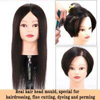 hot！【DT】❉✼  Hairdressing Practice  Real Human Hair Mannequin Perm Dyeing and Blowing