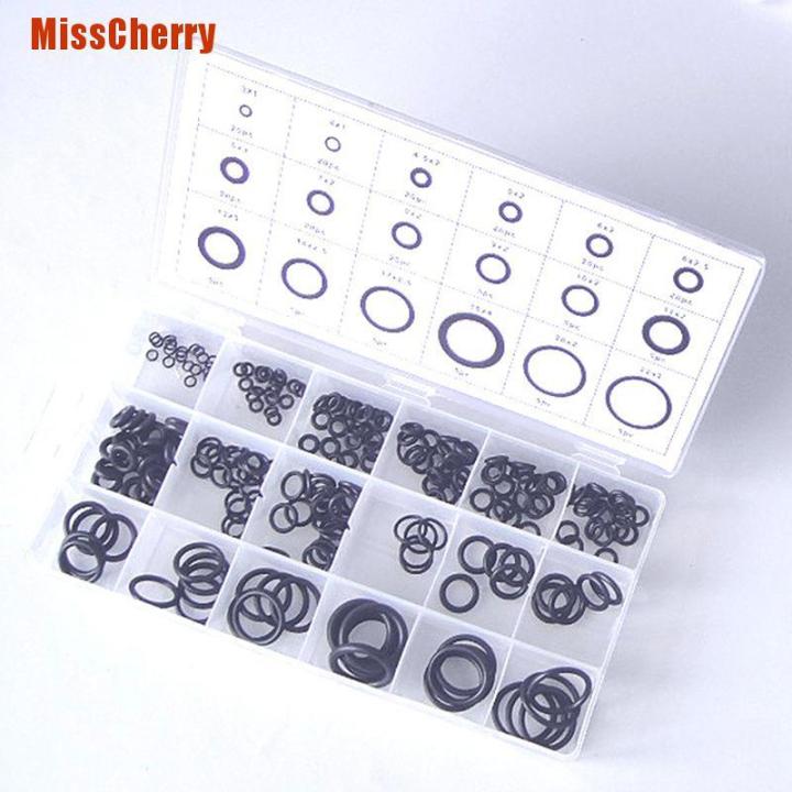 misscherry-225-pcs-black-rubber-o-ring-washer-seals-o-ring-assortment-kit-for-car