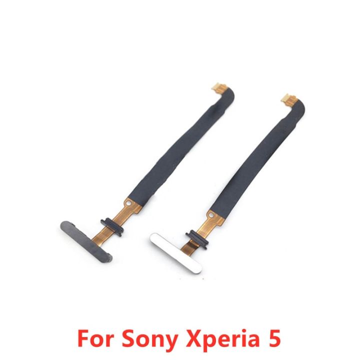ซ่อมแซมอะไหล่เปิด/ปิดสวิตช์เซ็นเซอร์ลายนิ้วมือปุ่มสัมผัส ID ริบบิ้นสายเคเบิ้ลยืดหยุ่นสำหรับ Sony Xperia 5 X5 J8210 J9210