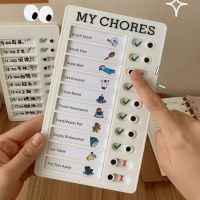 Memo Checklist Board Reusable My Chores Checklist Daily Planner Memo Chart พฤติกรรมความรับผิดชอบสำหรับเด็ก Self-Discipline Card