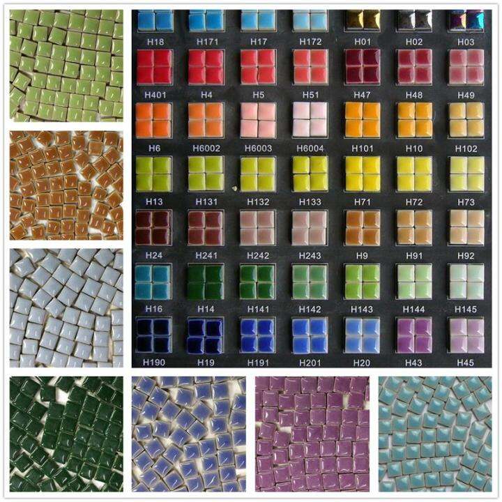 100g DIY Ceramic Mosaic Tiles Square Ceramic Mosaic Making Tiles DIY