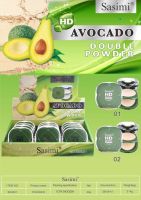 Sasimi AVOCADO Double Powder แป้งพัฟ แป้งตลับ 2 ชั้น ซาซิมิ ออเรนจ์ ดับเบิ้ล พาวเดอร์ ผลิตภัณฑ์ตกแต่งผิวหน้า