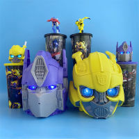 Transformers Rise Of The Beasts อนุพันธ์ภาพยนตร์ Optimus Prime Bumblebee Water Cup Robot Head Styling Bucket Creative Toys Gift