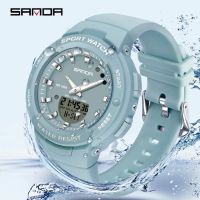 Sanda New Luxury Fashion Women Sport Watch Military Waterproof Multifunctional Led Digital Quartz Relogio Feminino 6005