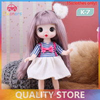 [Eleanor] ใหม่ MINI 16CM 13 movable Joint Girl Baby Doll กับ3D Eyes Beautiful DIY Toy