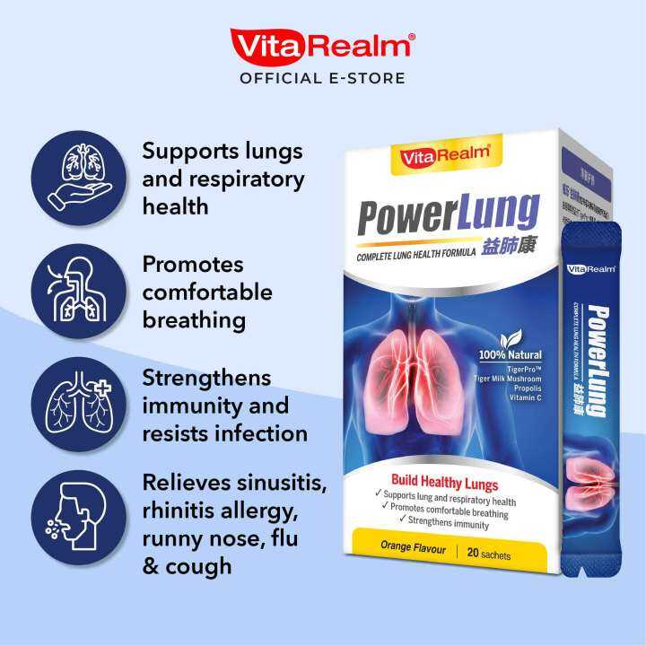 VitaRealm PowerLung 20s Support Lung and Respiratory Health Lazada