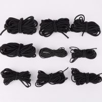 Black Round Elastic Cord Beading Stretch Thread/String/Rope for Necklace Bracelet Jewelry Making 1/1.5/2/.2.5/3/4/5 mm Diameter