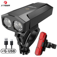 X-TIGER Waterproof Bicycle Light Rechargeable USB LED 5200mAh Aluminum MTB Front Light Bike Headlight Bike Lamp