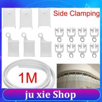 JuXie store Curtain Rail Side Clamping Visible Track Curtains Accessories Plastic Bendable Rod Rail White Modern Style