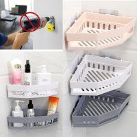 【HOT】﹉  Seamless Sticker Shelf Rack Toilet Holder Organizer Shelves