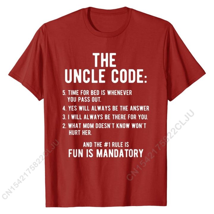 mens-funny-uncle-gifts-from-niece-nephew-the-uncle-code-cool-t-shirt-cotton-men-t-shirt-funny-tees-rife-fashionable