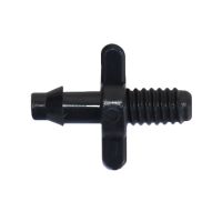 100 Pcs 4 / 7mm Standard Screw Thread Double Barbed Connector Connections Splitter Hose Connections To a Water Pipe