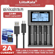 Bộ Sạc Và Test Pin Đa Năng Liitokala Lii-M4 Dùng cho pin AA, AAA, 18650