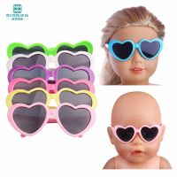 【jw】⊙☍  1pcs mini for 43cm new doll accessories and american baby plastic heart flower sunglasses multiple colour