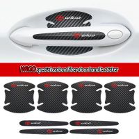 8 Pieces Toyota Wigo Carbon Fiber Door Handle Protection Sticker - Door Bumper Strip Decorative Car Accessories