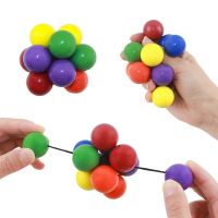 【LZ】℡▲  Creative Fidget Toy Adult  Kids Toy Stress Reliever Elastic Colorful Ball Decompression Ball Variety Beaded Squeeze Balls