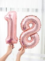 [COD] 16 girls years old 10 happy birthday decoration layout 5 singles 1 rose gold numbers 4 word balls 2 balloons