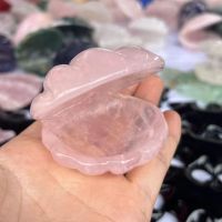 Guscio Intagliato Al Quarzo Rosa Naturale,คริสตัลโลทราสพาราเอนเต้,Opale, Fluorite, Decorazioni Per La Casa Intagliate In Casa Rosa