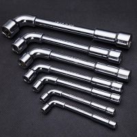 1 piece of 6 13mm L shaped pipe perforated elbow wrench double headed hex socket wrench used to remove fixing screws and nuts