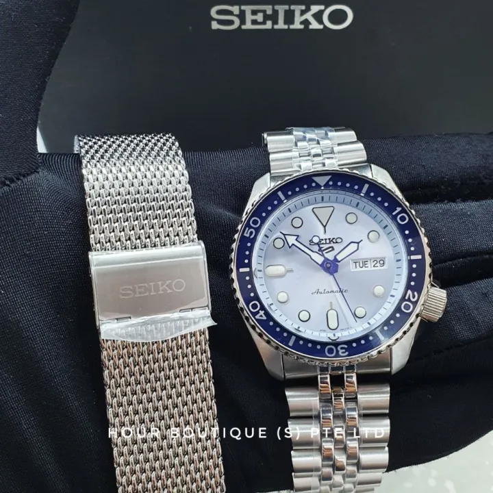 Brand New Seiko 5 Ice Blue Dial With Jubilee & Mesh Bracelet Men's  Automatic Casual Watch SRPE77K1 | Lazada PH