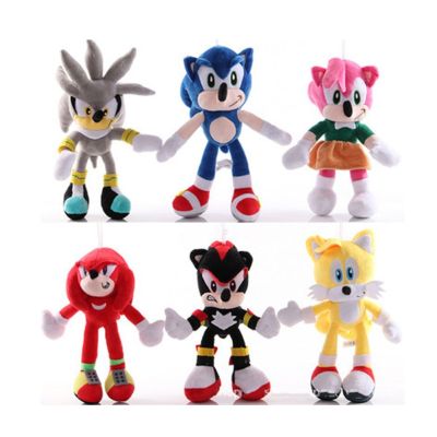 W5YR for Boys Girls Cute Sonic Plushies Plush Doll Anime Figure Present Toy