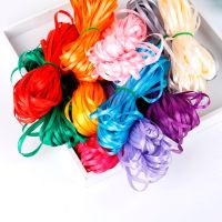 Mix 18 Colors 25Yards 3mm Width Solid Silk Satin Lace Ribbon Wedding Invitation Card Party Decoration Scrapbooking Wrap Supplies Gift Wrapping  Bags