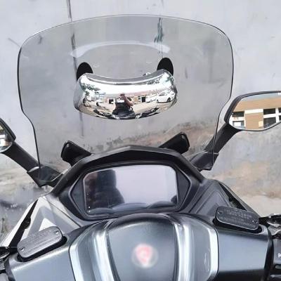 รถจักรยานยนต์กระจกมองหลังโครเมี่ยม180มุมกว้างพิเศษกลางกระจกเมาสากลสำหรับฮอนด้ายามาฮ่าซูซูกิคาวาซากิ
