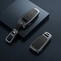 Zinc Alloy Style Car Key Case Cover Shell Fob For Audi A1 A3 8V 8P 8L A4 A5 B8 B9 8T A6 A7 C6 C7 Q3 8U Q5 Q7 4M TT TTS Keychain