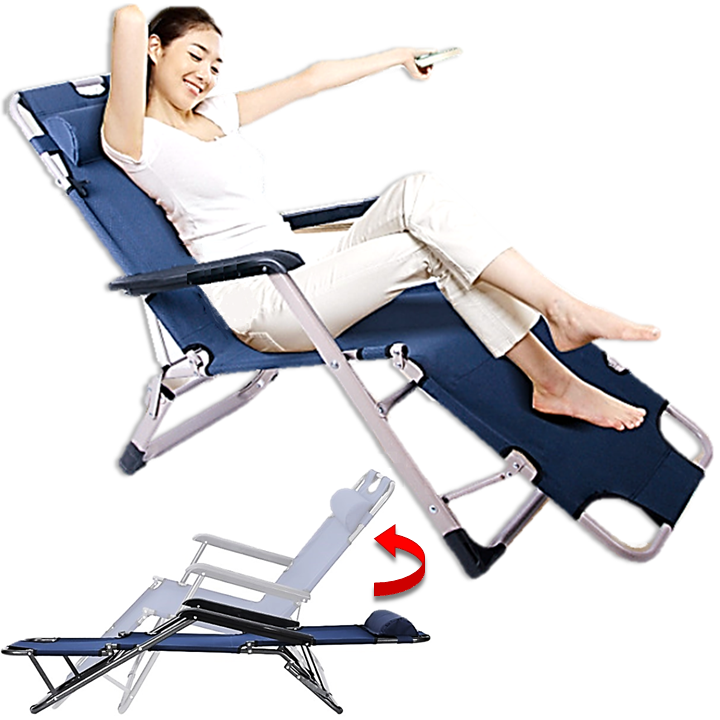 2 in 1 Foldable Lounge Lazy Sofa Seat Chair Outdoor Camping Napping