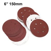 10pcs 6 Inch 150mm Round Sandpaper Six Hole Disk Sand Sheets Grit 40 800 Hook and Loop Sanding Disc Polishing sheets