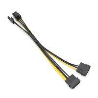 20ซม. ไอดีอีแบบคู่ Molex 4pin กับ Pci-e/ Gpu 8pin สายอะแดปเตอร์พลังงาน62pin