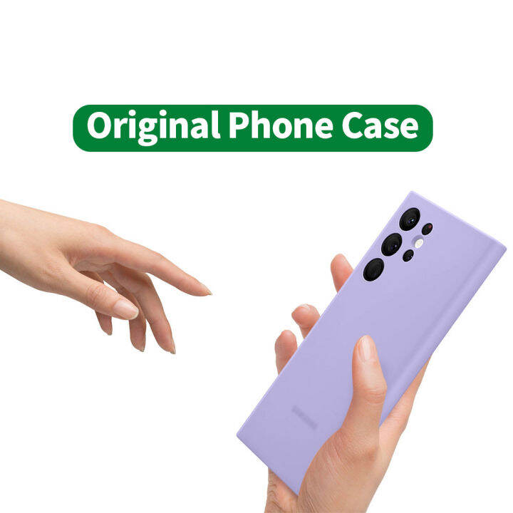 เคสโทรศัพท์มือถือดั้งเดิมสำหรับ-s22-s22ultra-samsung-เคสซิลิโคนเหลวพิเศษปกป้องแบบบางเฉียบฝาครอบแข็งรวมทุกอย่าง