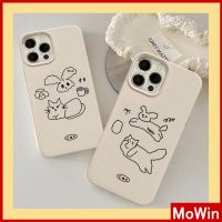 Mowin - เข้ากันได้สำหรับ เคสไอโฟน เคสไอโฟน11 สำหรับ iPhone 14 Pro Max เคส iPhone สีกากีสีเทาเคส TPU อ่อนกันกระแทกป้องกันกล้องการ์ตูนน่ารักเข้ากันได้สำหรับ iPhone 13 Pro max 12 Pro Max 11 Pro max xr xs max 7Plus 7 8