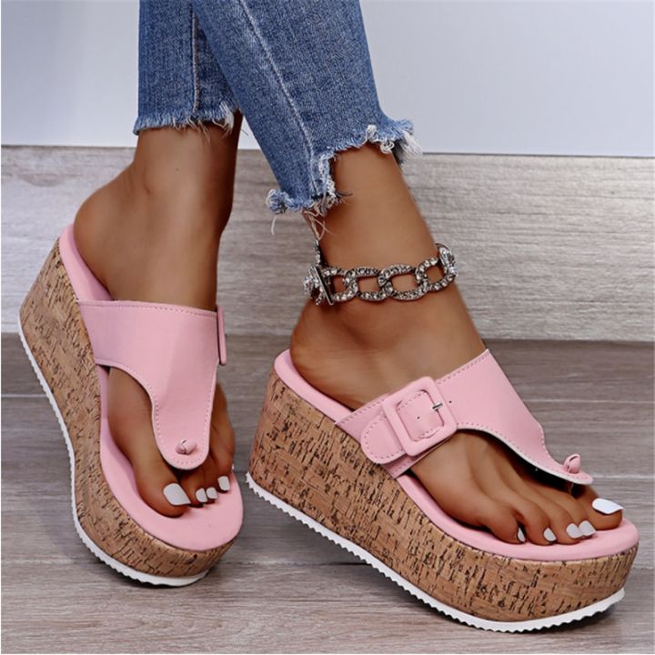 women-summer-flip-flops-shoes-female-wedge-platform-sandal-2022-ladies-7-5cm-thick-bottom-casual-slippers-shoe-black-pink
