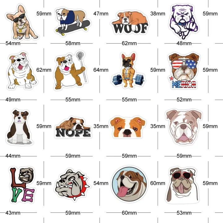 cod-pieces-of-household-bulldog-cartoon-g-raffiti-stickers-suitcase-cup-wholesale