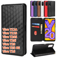 เคสกระเป๋าสตางค์หนังพลิก3D สำหรับ Vivo Y35 4G Vivo Y16สเตอริโอธุรกิจเคสพลิกช่องเสียบบัตรสำหรับ Vivo Y12A Vivo Y12S Vivo Y20 S Vivo Y20 I Vivo Y20 PU นิ่มกระเป๋าสตางค์ TPU ฝาครอบเคสโทรศัพท์