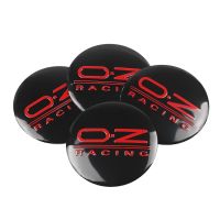 【cw】 4pcs 56mm Racing Logo Car Steering tire Badge Hub Cap Emblem Decals styling Decoration !