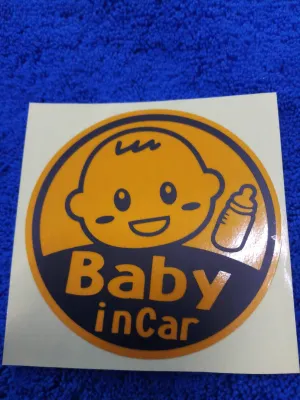 AD.สติกเกอร์แต่งรถ Baby inCar 10×10 cm 1ชิ้น