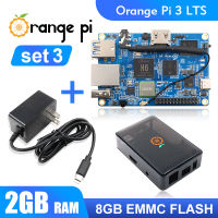 Orange Pi 3 LTS พร้อมเคสสีดำและแหล่งจ่ายไฟ2GB RAM Allwinner H6 Wifi Run Android 9.0 Ubuntu Debian Single Board Computer