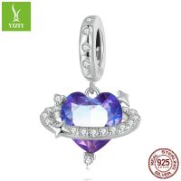 [COD] posture rhyme girl planet diy pendant accessories dream luxury tourmaline s925 silver beads BSC666